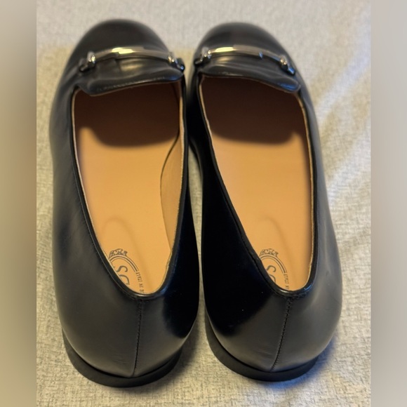 Tod's Size 41 11 Black Leather Double T Smoking Slippers - Picture 5 of 9